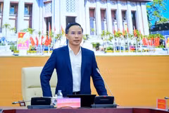 El gobernador del Banco Estatal de Vietnam (BEV), Pham Duc An, habla en la cita (Fuente: VNA)