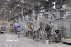 Planta de fabricación y ensamblaje de motores Yuchai de la empresa Kim Long Motor, en la zona económica de Chan May-Lang Co. (Foto: VNA)