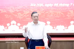 El secretario general del Partido Comunista de Vietnam y presidente del Estado, To Lam, habla en la cita (Fuente: VNA)