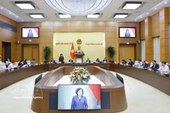 En la sesión del Comité Permanente de la Asamblea Nacional, 20 de abril de 2026. Foto: VNA