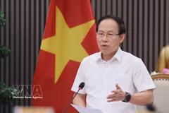 El viceprimer ministro vietnamita Le Tien Chau habla en la cita (Fuente: VNA)