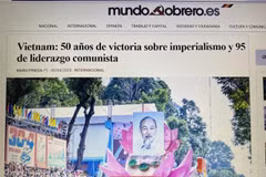 Mundo Obrero publicó un artículo destacando los hitos históricos y los logros alcanzados por Vietnam tras 50 años de victoria sobre el imperialismo (Fuente: VNA)