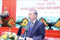El secretario general del Partido Comunista de Vietnam, To Lam, habla en el evento (Fuente: VNA)