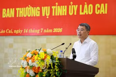 El primer ministro de Vietnam, Le Minh Hung, habla en la cita (Fuente: VNA)
