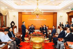 El presidente del Comité Popular provincial, Pham Quang Ngoc, habla en el evento (Fuente: VNA)