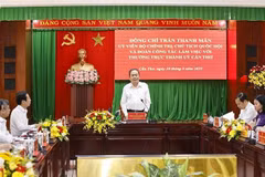 El presidente de la Asamblea Nacional de Vietnam, Tran Thanh Man, habla en el evento (Fuente: VNA)