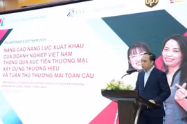 Dao Viet Anh, jefe de la División de Relaciones Internacionales del Departamento de Promoción Comercial del Ministerio de Industria y Comercio, habla en el evento (Fuente: VNA)