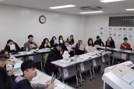 Estudiantes vietnamitas en la ciudad surcoreana de Daegu (Fuente: VNA)