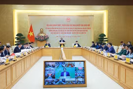 El primer ministro de Vietnam, Pham Minh Chinh, habla en la cita (Fuente: VNA)