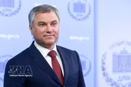 Vyacheslav Volodin fue reelegido presidente de la Duma Estatal rusa (Cámara Baja) con 406 votos de los 442 diputados participantes. Foto: IRNA/VNA