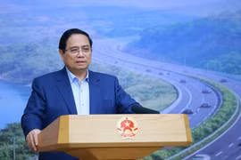 El primer ministro de Vietnam, Pham Minh Chinh, habla en el evento (Fuente: VNA)