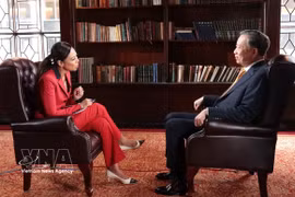 El secretario general del Partido Comunista y presidente de Vietnam, To Lam, en la entrevista con Bloomberg TV (Fuente: VNA)