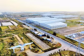 El Parque Industrial DEEP C en Hai Phong se concibe como un modelo de desarrollo de parques industriales ecológicos y sostenibles en Vietnam. (Foto: VNA)