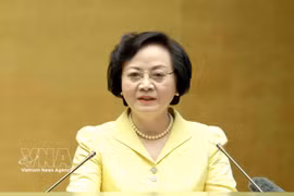 La viceprimera ministra, Pham Thi Thanh Tra, habla en la cita (Fuente: VNA)