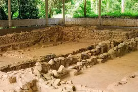 Un sitio de excavación de Oc Eo-Ba, el sitio nacional especial de reliquias en la provincia de An Giang (Foto: VNA)