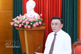 El miembro del Buró Político y permanente del Secretariado del Comité Central del Partido Comunista de Vietnam, Tran Cam Tu, habla en la cita (Fuente: VNA)