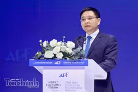 El viceprimer ministro vietnamita, Nguyen Van Thang, habla en la cita (Fuente: thoibaotaichinh.vn)