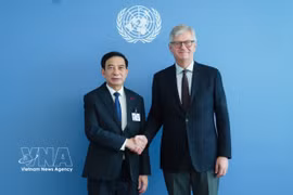 El general Phan Van Giang, viceprimer ministro y ministro de Defensa de Vietnam, y Jean-Pierre Lacroix, secretario general adjunto de la ONU para Operaciones de Paz (Fuente: VNA)