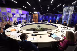 El presidente Vladimir Putin en la reunión del Foro de la "Semana Nuclear Mundial". Foto: VNA