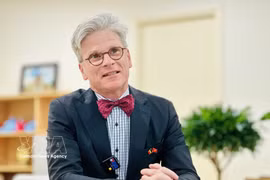 El embajador de Bélgica en Hanoi, Pieter Leenknegt (Fuente: VNA)