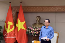 El viceprimer ministro de Vietnam, Ho Quoc Dung, habla en la cita (Fuente: VNA)