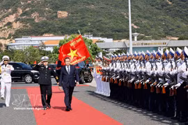 El presidente de la Asamblea Nacional, Tran Thanh Man, visita a la Armada Popular de Vietnam y la Brigada de Submarinos 189 (Fuente: VNA)