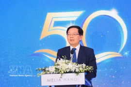 El viceprimer ministro Ho Quoc Dung habla en la cita (Fuente: VNA)