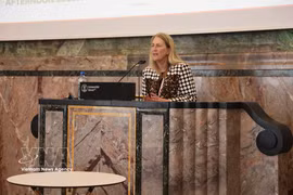 La secretaria de Estado del Ministerio de Economía de Suiza, Helene Budliger Artieda (Fuente: VNA)