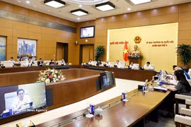 El presidente de la Asamblea Nacional de Vietnam, Tran Thanh Man, habla en la cita (Fuente: VNA)