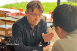 El secretario general del Partido Comunista de Suiza (PCS), Massimiliano Ay (Fuente: VNA)