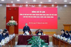 El secretario general del Partido Comunista de Vietnam (PCV), To Lam, habla en la cita (Fuente: VNA)