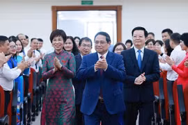 El primero ministero Pham Minh Chinh asiste a la XXVII Asamblea del Comité del Partido de la Agencia Vietnamita de Noticias (Fuente: VNA)