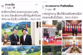 La publicación aparece en la página oficial de Facebook de Laophattana News y en la página oficial de Facebook de Pathetlao. Foto: VNA