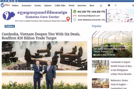 La página cambodianess.com publicó un artículo titulado "Camboya y Vietnam fortalecen sus relaciones a través de 6 acuerdos, reafirmando el objetivo comercial de 20 mil millones de dólares". Foto: VNA