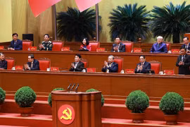 El Presídium del XIV Congreso Nacional del Partido. Foto: VNA