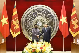 El presidente de la AN, Tran Thanh Man, recibe al presidente de Sri Lanka, Anura Kumara Dissanayaka (Fuente: VNA)