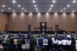 Escenas de la sesión judicial. Foto: VNA