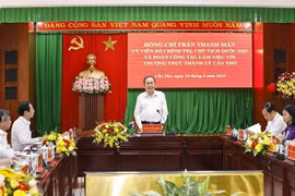El presidente de la Asamblea Nacional de Vietnam, Tran Thanh Man, habla en el evento (Fuente: VNA)