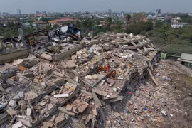 Escombros vistos en Mandalay, Myanmar, tras el terremoto del 28 de marzo (Fuente: VNA)