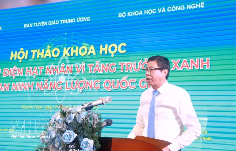 El viceministro de Ciencia y Tecnología, Le Xuan Dinh, habla en la cita (Fuente: VNA)