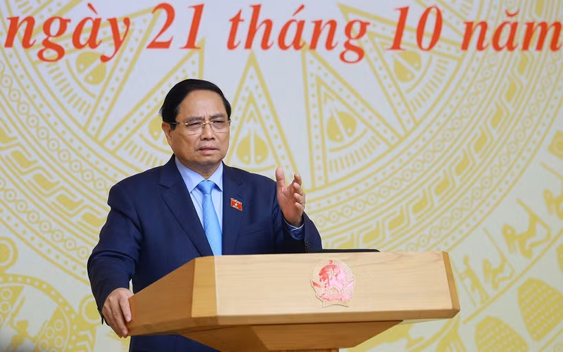 El premier Pham Minh Chinh habla en el evento (Fuente: VNA)