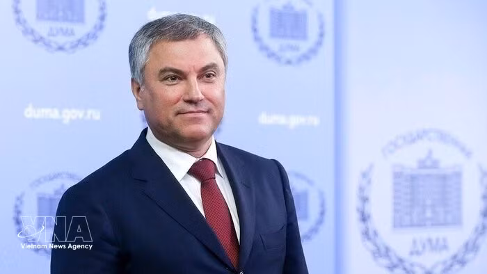 Vyacheslav Volodin fue reelegido presidente de la Duma Estatal rusa (Cámara Baja) con 406 votos de los 442 diputados participantes. Foto: IRNA/VNA