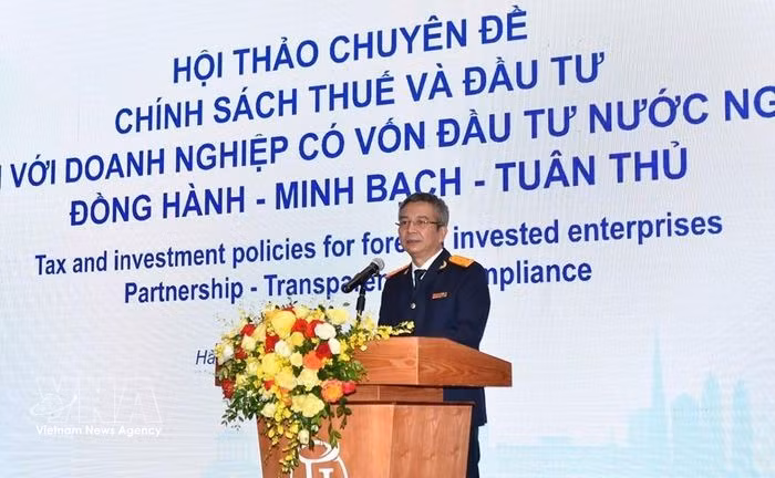 El director del Departamento de Impuestos, Mai Xuan Thanh, habla en la cita (Fuente: VNA)