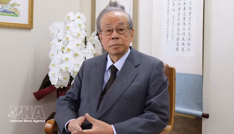 El exprimer ministro japonés Fukuda Yasuo (Foto: VNA)
