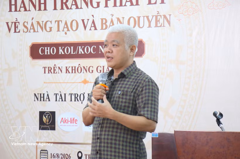 Nguyen Lam Thanh, representante de TikTok Vietnam, habla en la cita (Fuente: VNA)