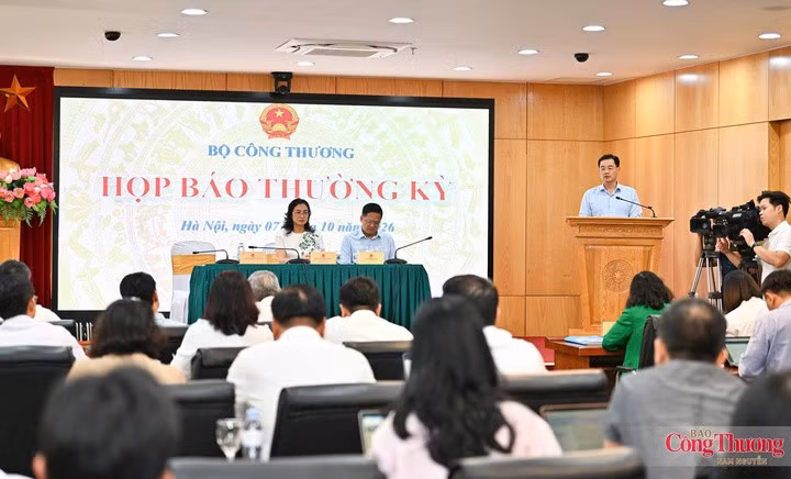 El subdirector del Departamento de Desarrollo de Mercados Extranjeros y Comercio Multilateral, Ngo Chung Khanh, habla en la cita (Fuente: Ministerio de Industria y Comercio de Vietnam)
