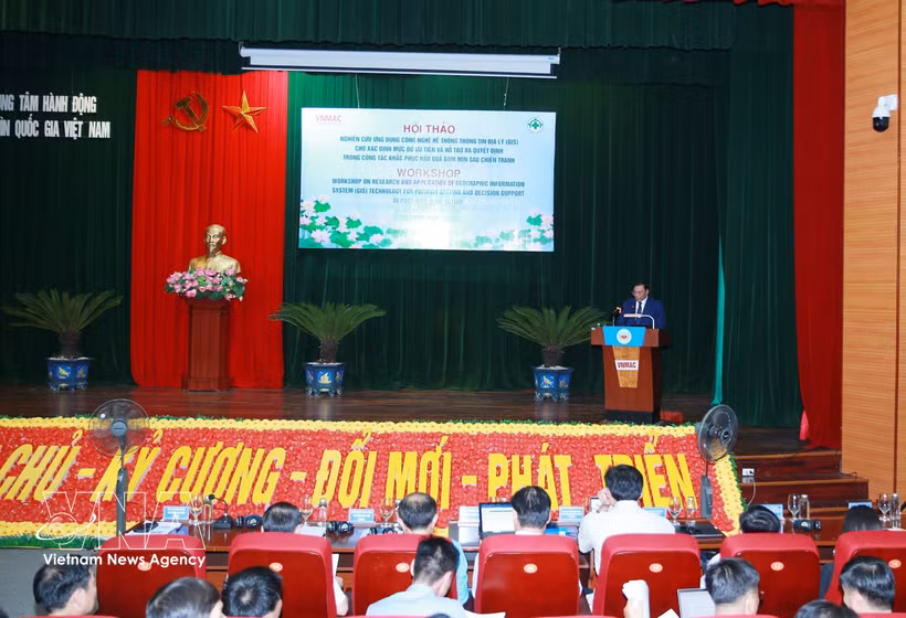 El subdirector general permanente del VNMAC Ha Dinh Huong habla en el evento (Fuente: VNA)