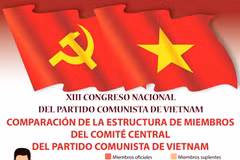 Comparación de la estructura de miembros del Comité Central del Partido Comunista de Vietnam