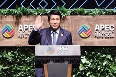 El presidente vietnamita, Luong Cuong, interviene en la Cumbre de CEO de APEC 2024 (Fuente: VNA)
