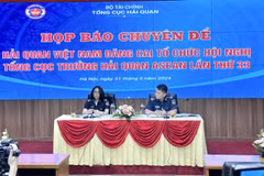 En la conferencia de prensa para anunciar la reunión del sector de la aduana de la ASEAN. (Foto: VNA)